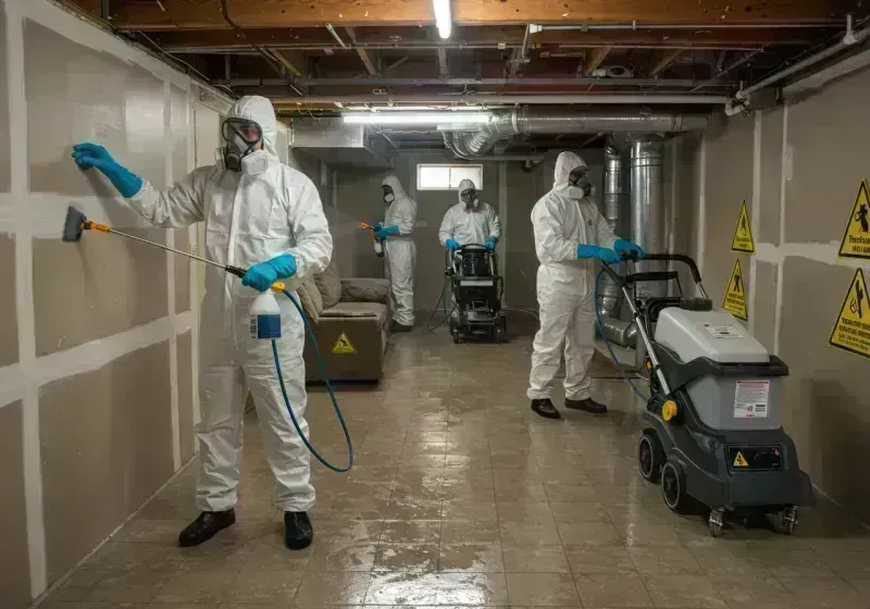 Basement Moisture Removal and Structural Drying process in Platte, SD